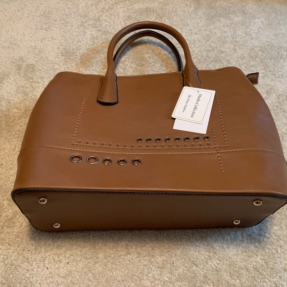 Studio Collection by Straw Studios NWT Cognac Bag - Picture 3 of 14